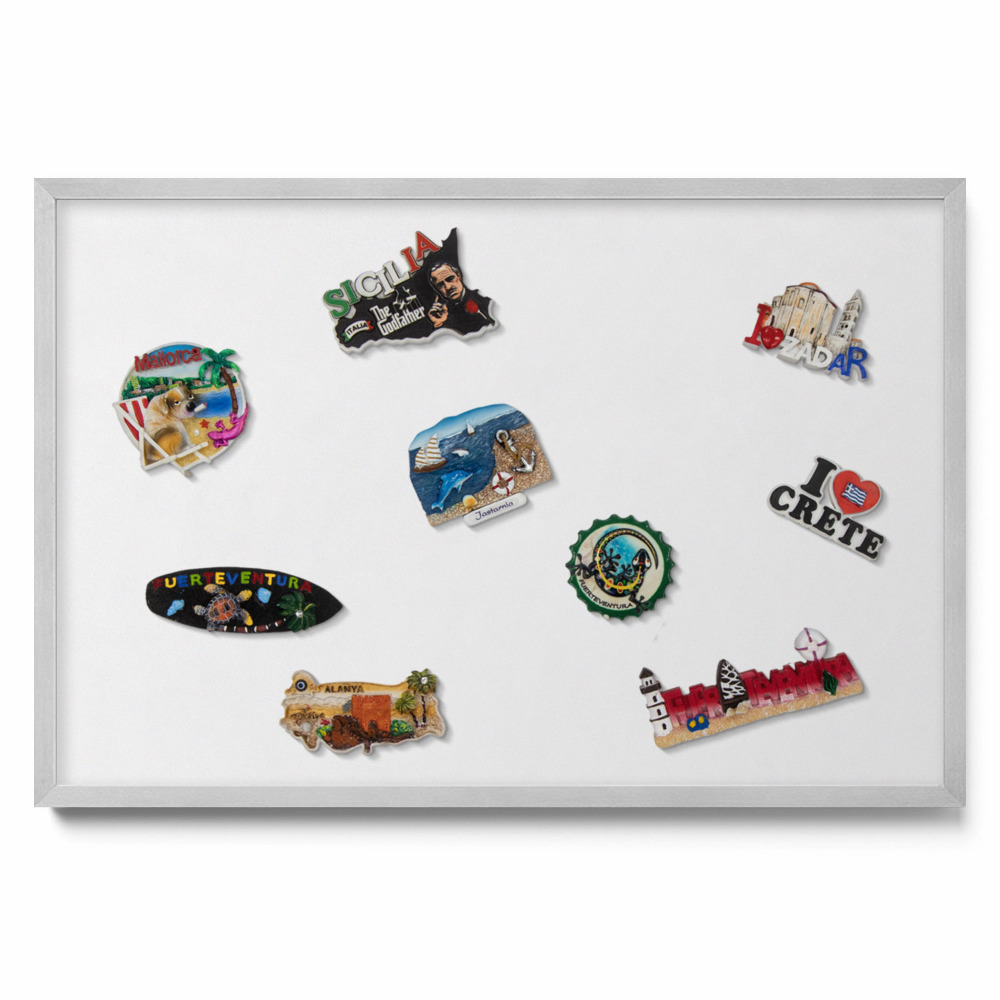 Tableau aimanté pour magnets Couleur blanche
