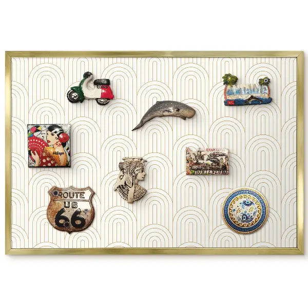Panneau décoratif pour aimants souvenirs avec motif d'arche élégant