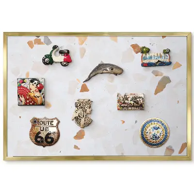 Panneau pour aimants souvenirs mosaïque aux teintes chaudes