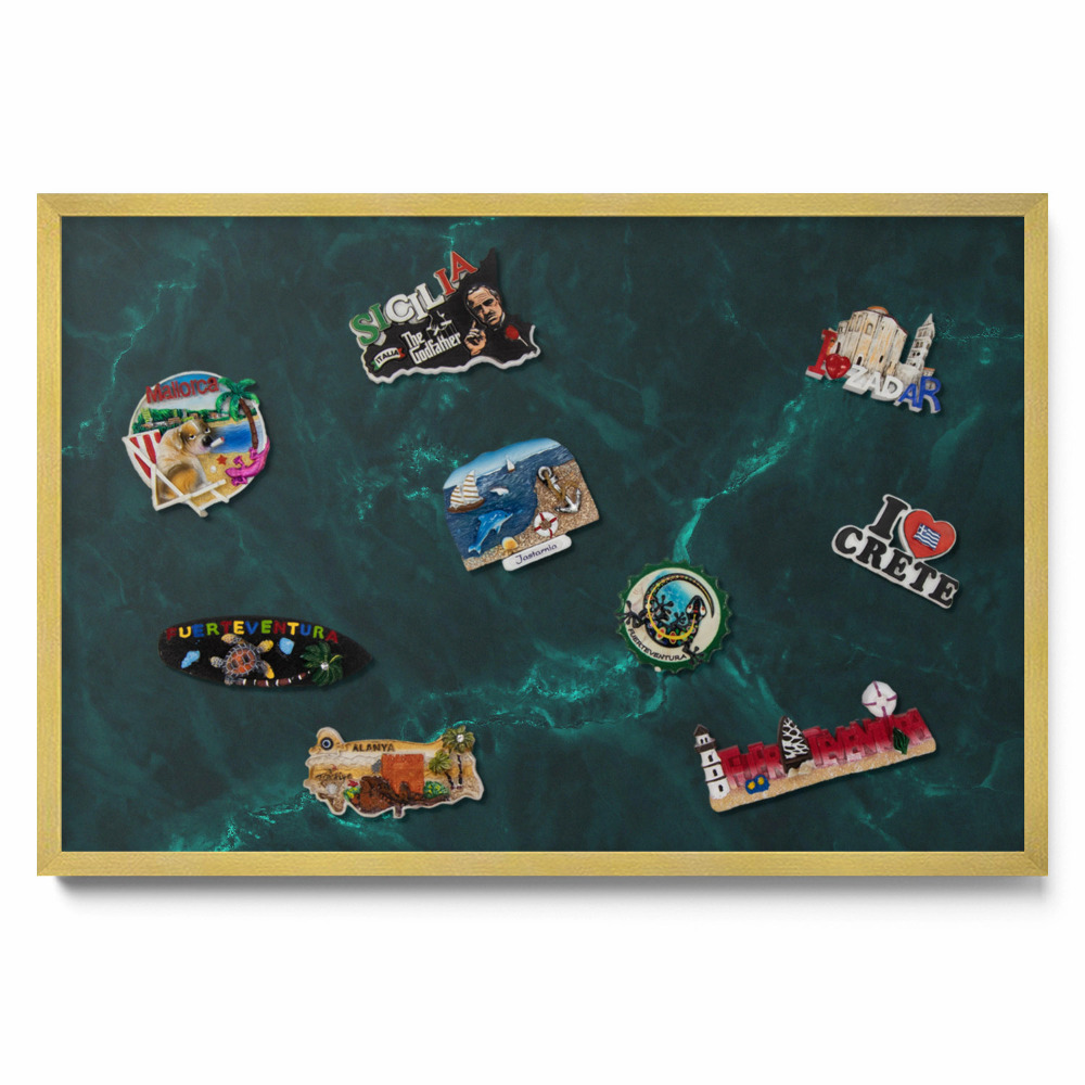 Tableau aimanté Marbre vert bouteille