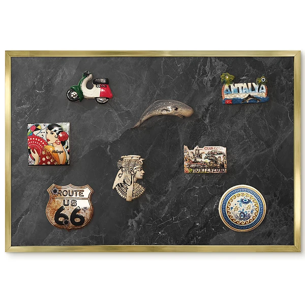 Panneau pour aimants souvenirs motif marbre élégant et profond