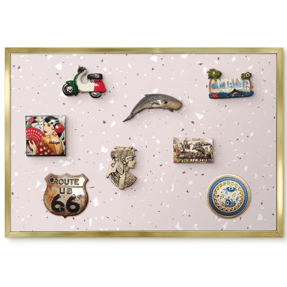 Panneau décoratif pour aimants souvenirs motif terrazzo délicat