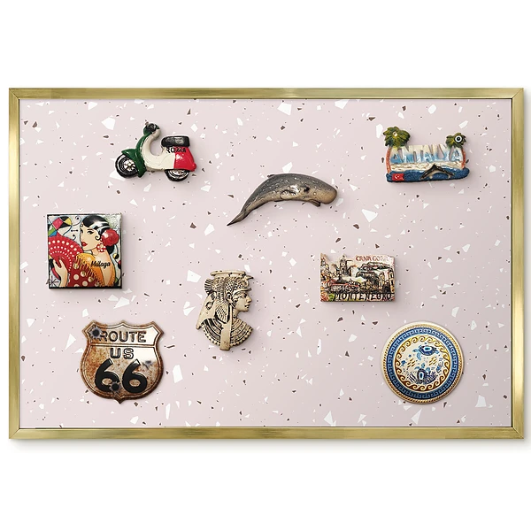 Panneau décoratif pour aimants souvenirs motif terrazzo délicat