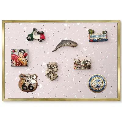 Panneau décoratif pour aimants souvenirs motif terrazzo délicat