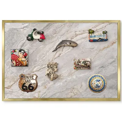 Panneau pour aimants souvenirs motif veines de pierre et nuances de gris