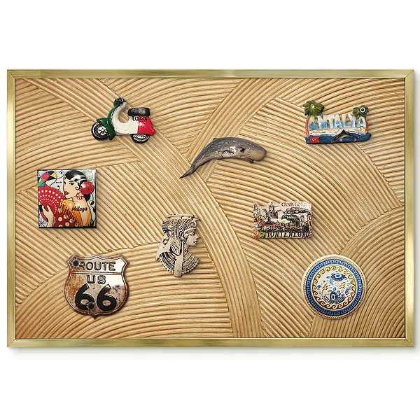 Panneau pour aimants souvenirs à motifs harmonieux et textures multidimensionnelles