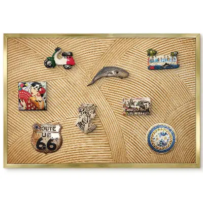 Panneau pour aimants souvenirs à motifs harmonieux et textures multidimensionnelles