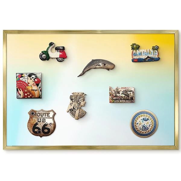 Panneau pour aimants souvenirs avec motif de dégradés pastel apaisants