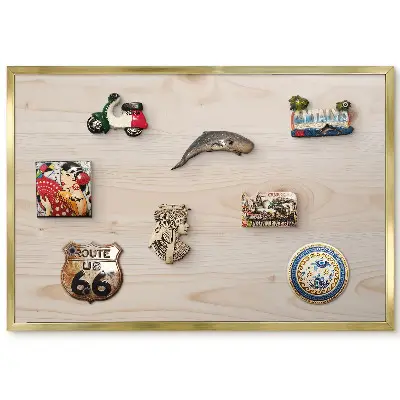 Panneau pour aimants souvenirs motif grain de bois clair