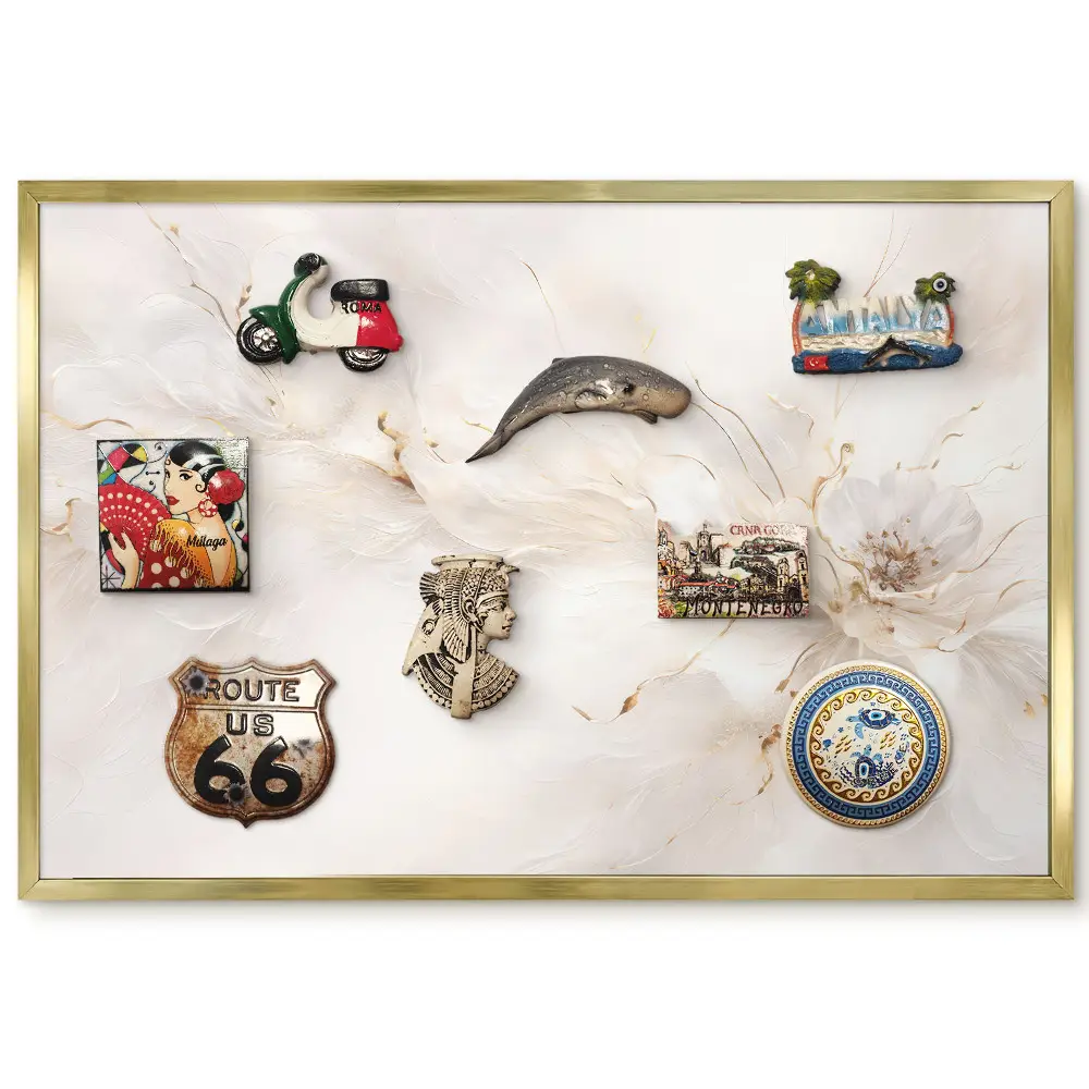 Panneau pour aimants souvenirs à motif floral élégant