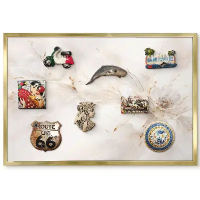 Panneau pour aimants souvenirs à motif floral élégant