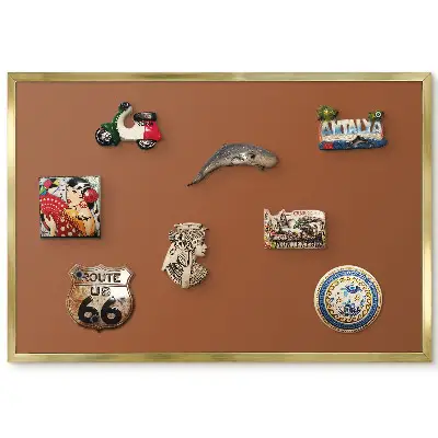 Panneau pour aimants souvenirs motif brun chaud uni