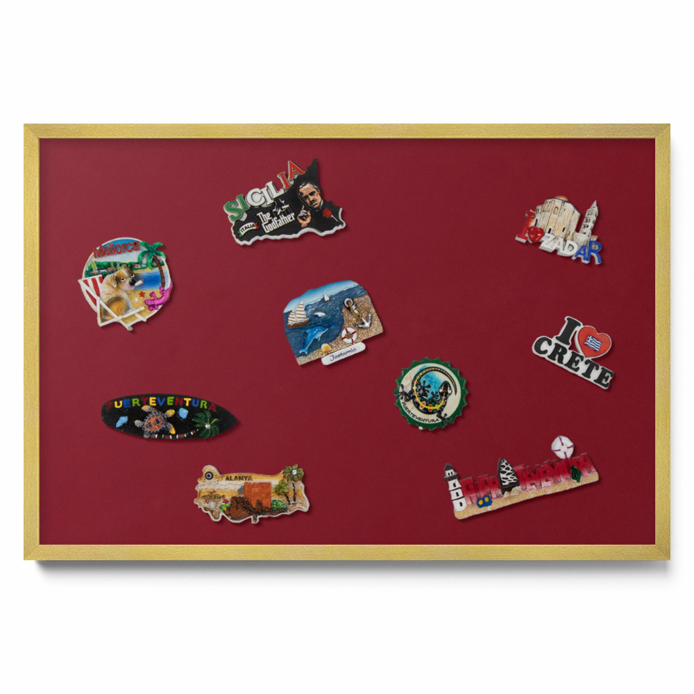 Tableau aimanté pour magnets Couleur bordeaux