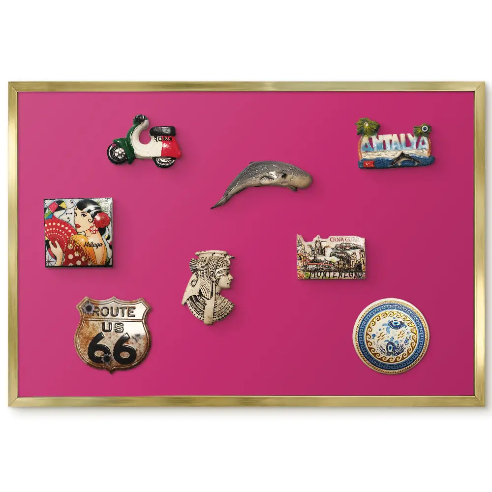 Panneau pour aimants souvenirs minimaliste fuchsia profond
