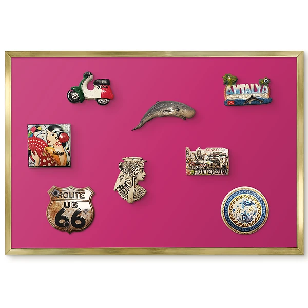 Panneau pour aimants souvenirs minimaliste fuchsia profond