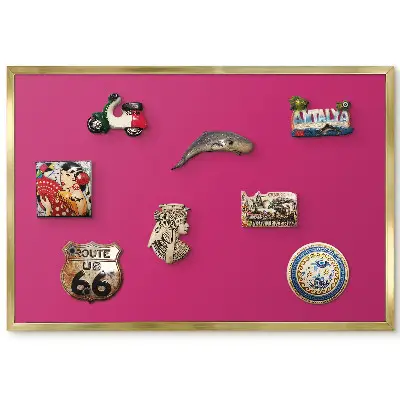 Panneau pour aimants souvenirs minimaliste fuchsia profond