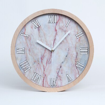 Horloge murale bois design Marbre