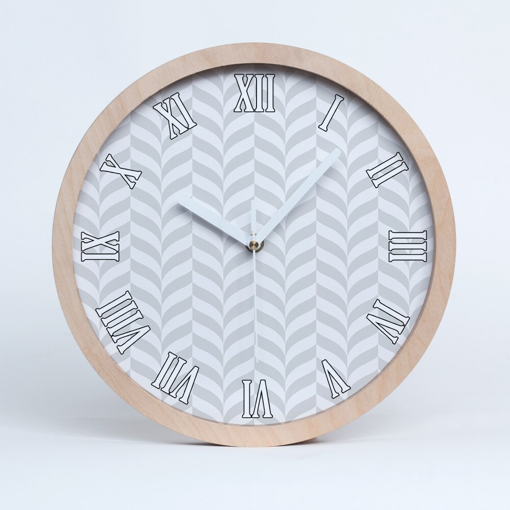 Horloge murale en bois Fond géométrique