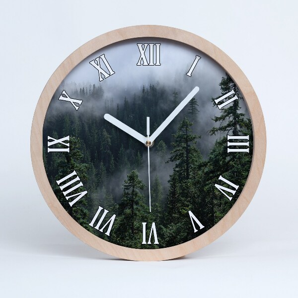 Horloge murale bois design Brume de forêt