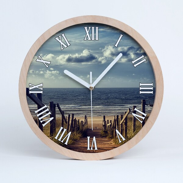 Horloge en bois à décorer Chemin vers la plage