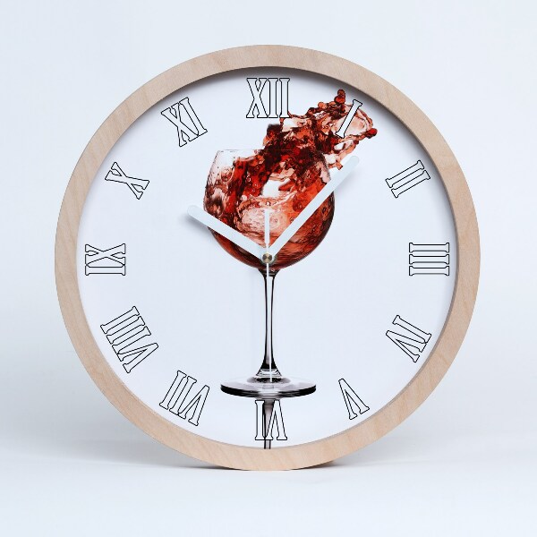 Horloge bois Verre à vin