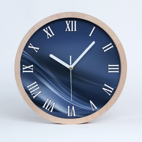 Horloge en bois murale Vague grise