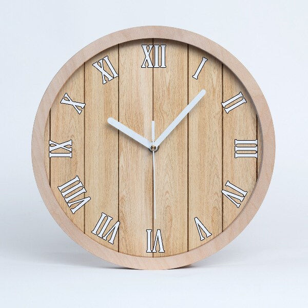 Horloge murale bois design Fond en bois