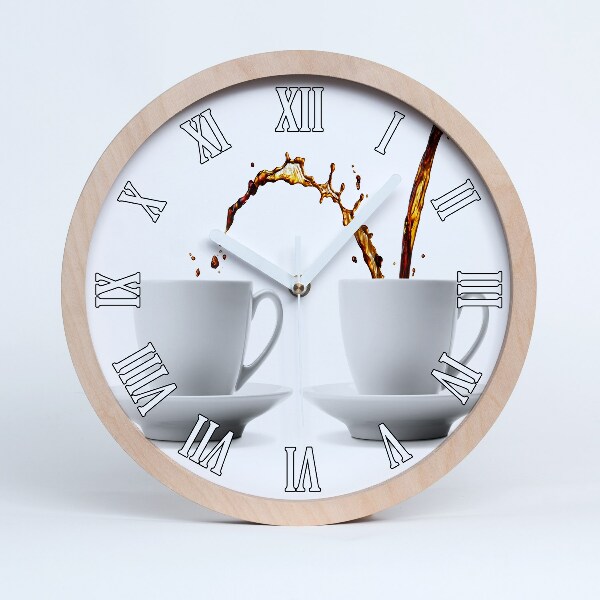 Horloge en bois murale Café coulant