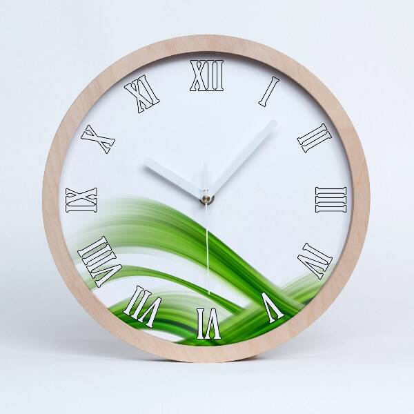 Horloge en bois Vague abstraite