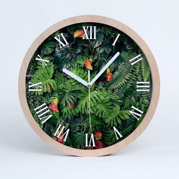 Horloge en bois à décorer Jungle exotique