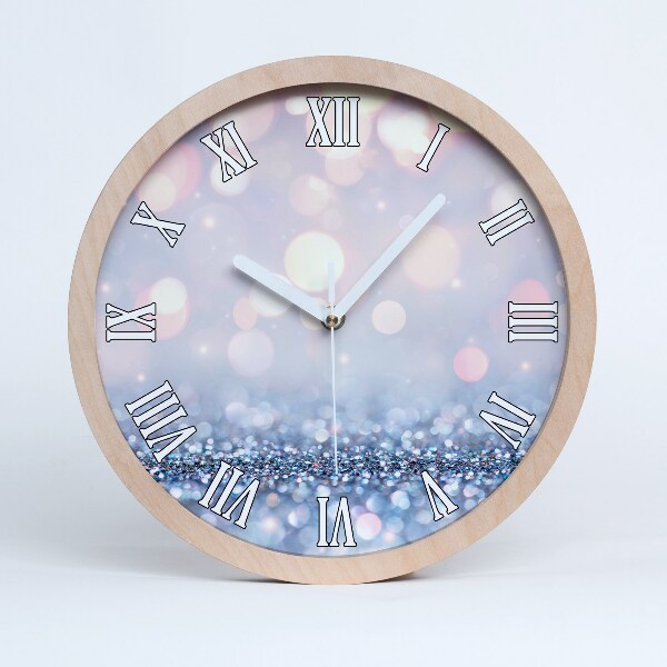 Horloge en bois Fond brillant