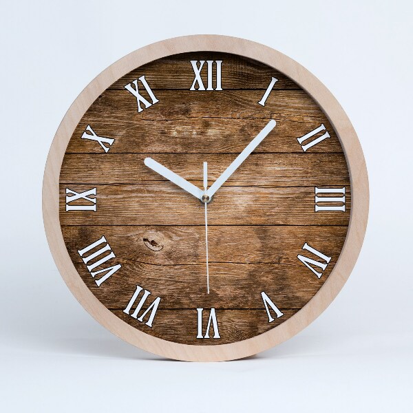 Horloge en bois murale Fond en bois