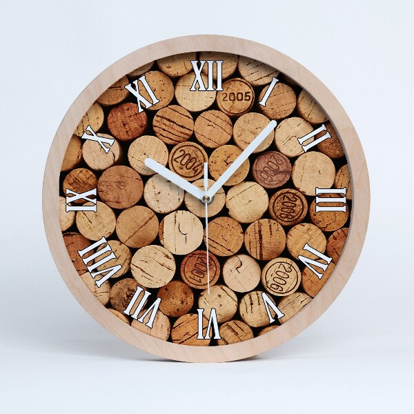 Horloge bois originale Bouchons de vin