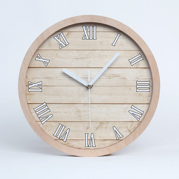 Horloge murale décorative bois Fond en bois