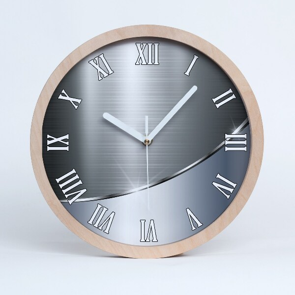 Horloge murale bois design Métal abstrait