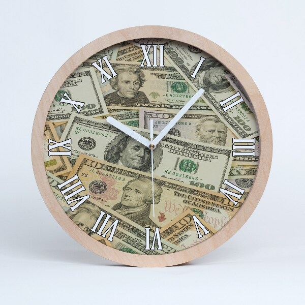 Horloge en bois à décorer Billets de banque