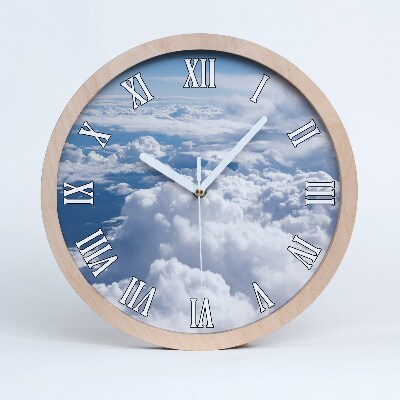 Horloge murale en bois Vue d'un avion