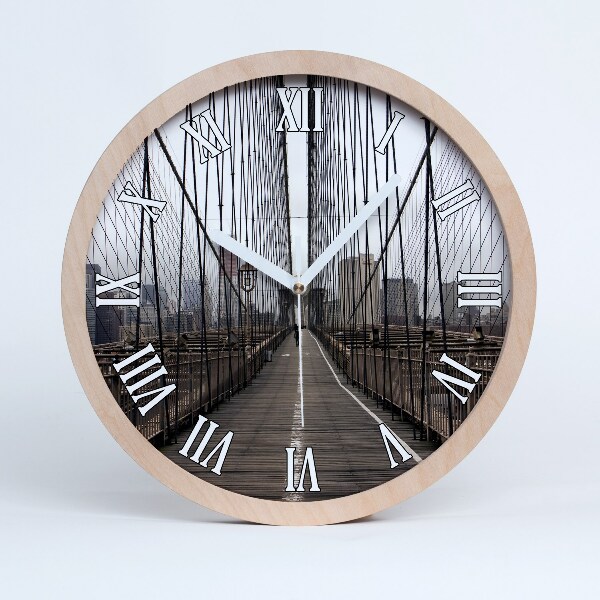 Horloge bois Pont de Brooklyn