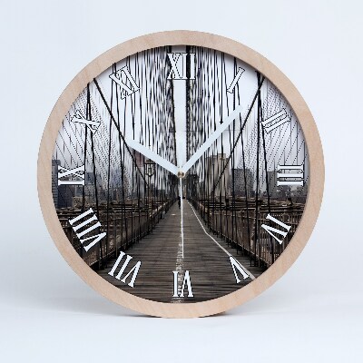 Horloge bois Pont de Brooklyn