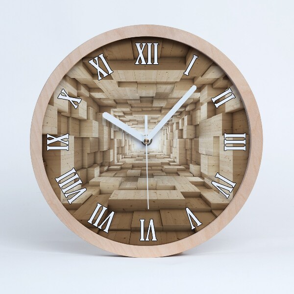 Horloge en bois murale Tunnel de cuisine