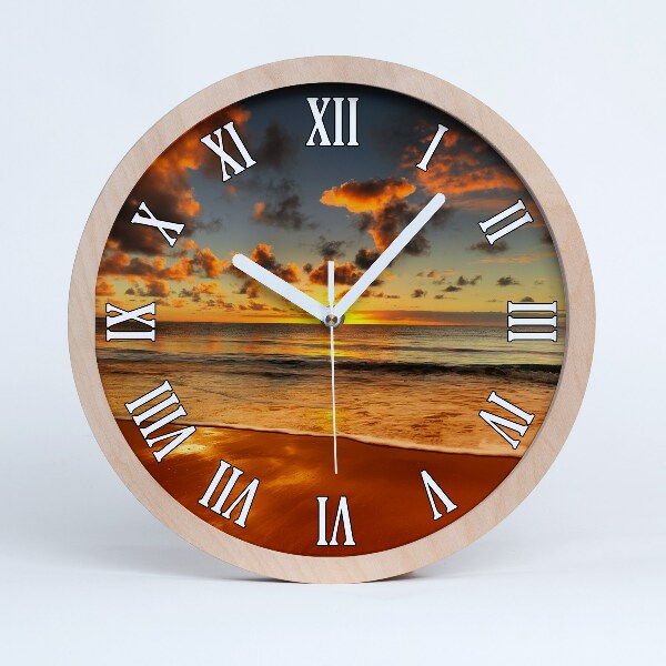 Horloge murale décorative bois Plage australienne