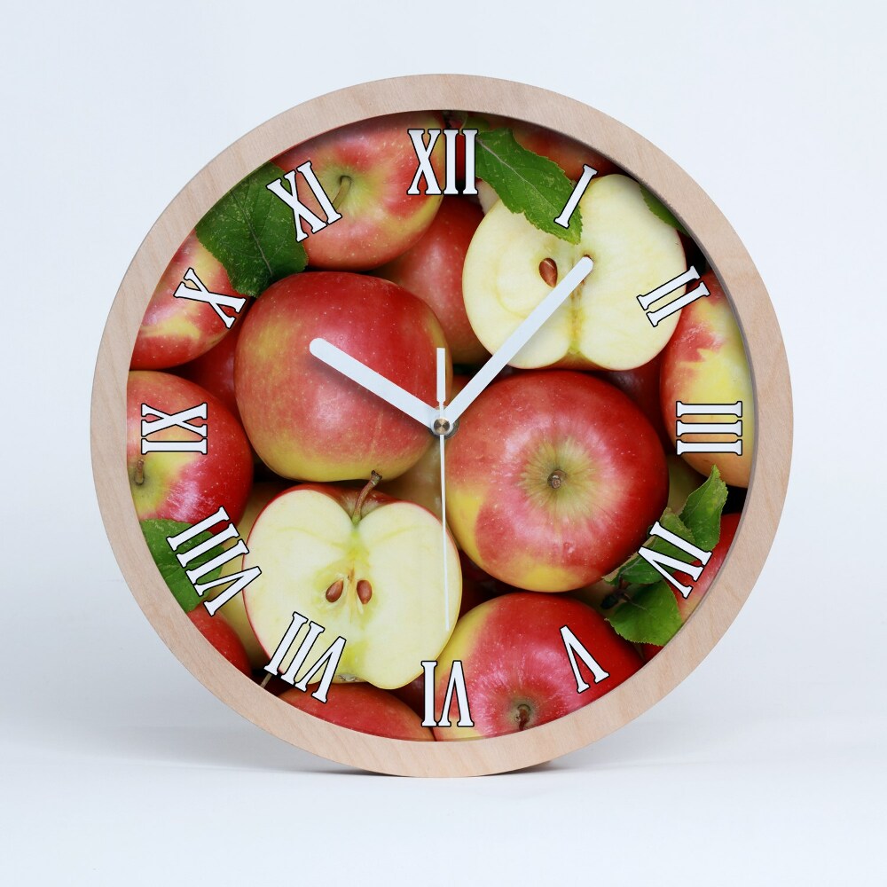 Horloge bois originale Pommes