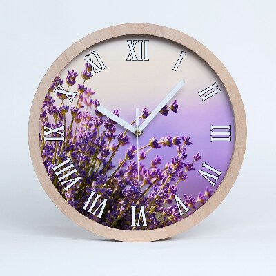 Horloge bois Lavande