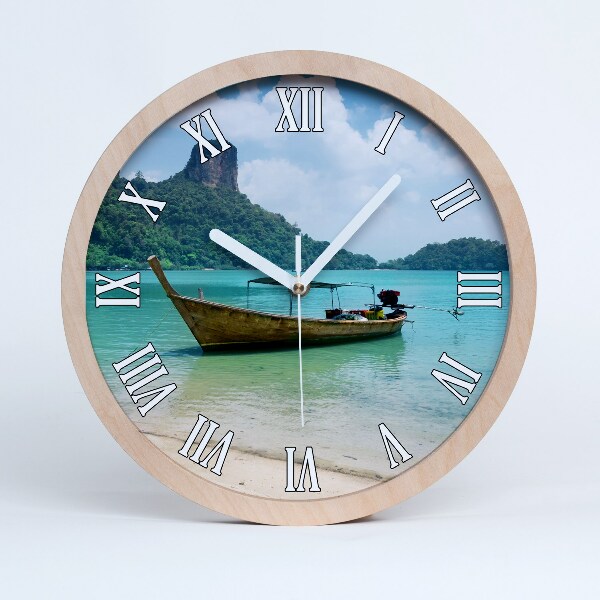 Horloge bois Bateau