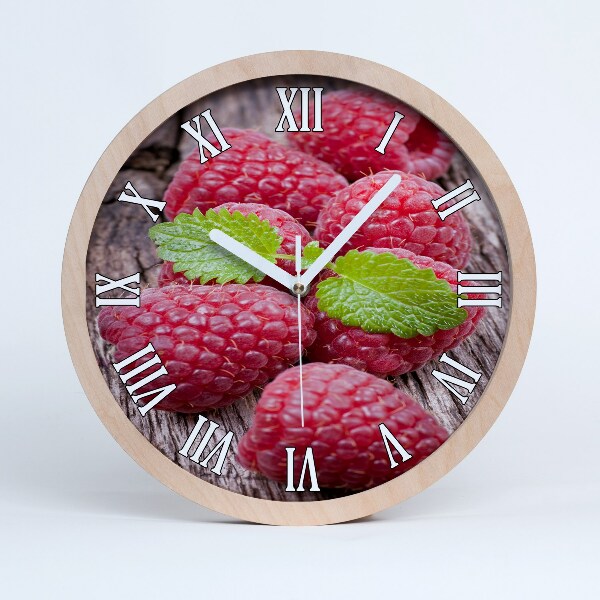 Horloge en bois Framboises