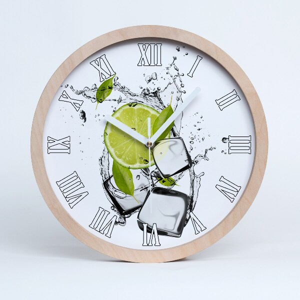 Horloge murale décorative bois Citron vert sur les rochers