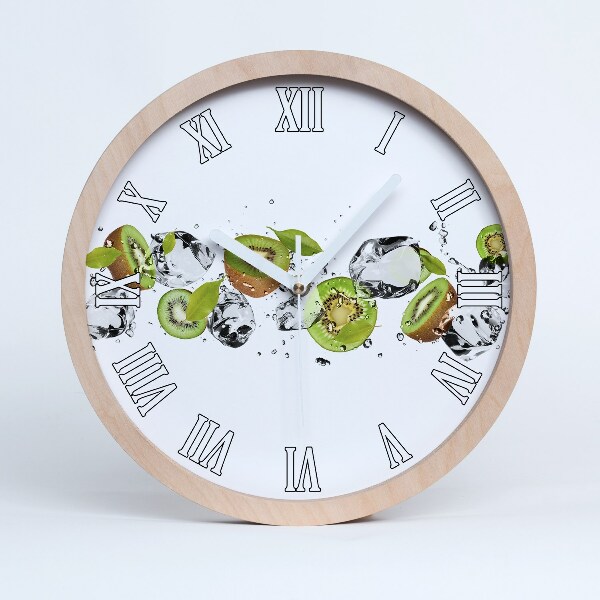 Horloge en bois à décorer Kiwi et eau