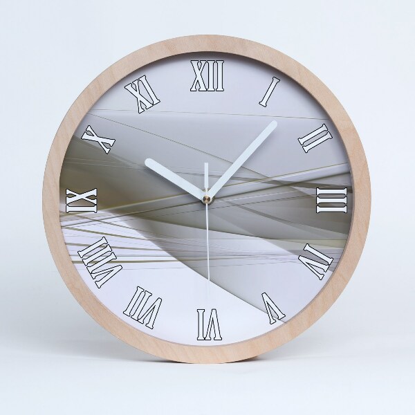 Horloge ronde en bois Abstraction