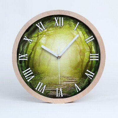 Horloge bois Tunnel d'arbre
