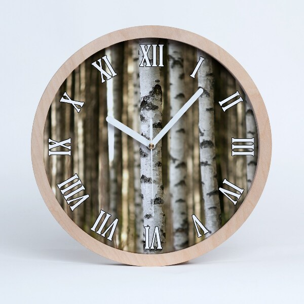 Horloge en bois à décorer Bouleaux